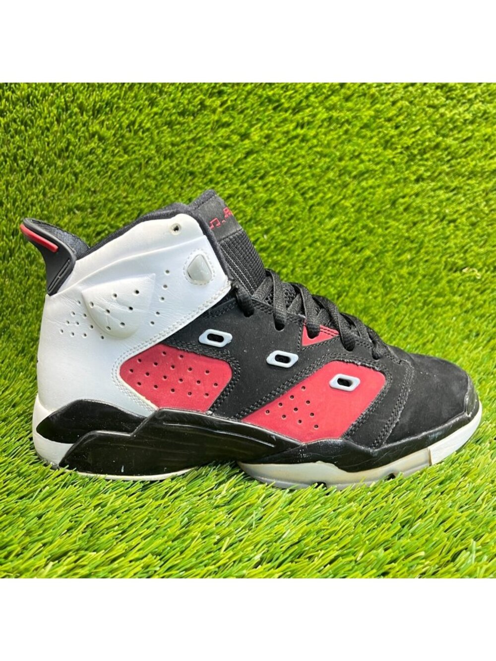 Nike Air Jordan 6-17-23 Carmine Boys Size 7Y Black Red Basketball Shoes Sneakers
